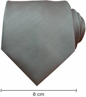 Plain Fishbone Ties - Light Grey